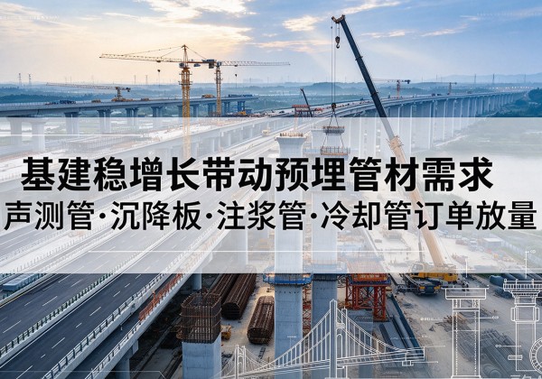 易县基建稳增长带动预埋监测管材需求，声测管、沉降板、注浆管订单持续放量